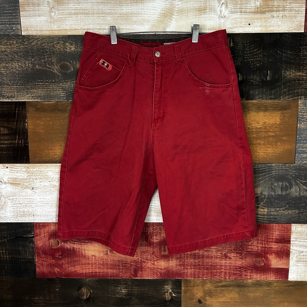 3RD THIRD RAIL Red SHORTS Size 30 MEN'S Y2K 90's Skateboard Cargo Grunge EUC